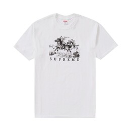 Supreme: Белая футболка  Riders