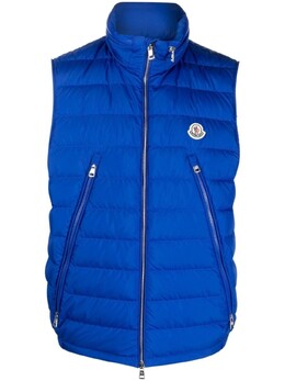 Moncler: Синий жилет 