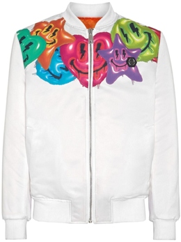 Philipp Plein: Атласная куртка  Smile
