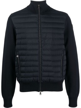 Moncler: Синий пуховик 