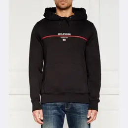 Tommy Hilfiger: Чёрная толстовка 