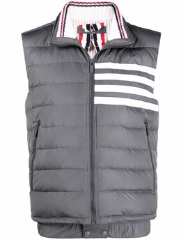 Thom Browne: Серый жилет  4-Bar