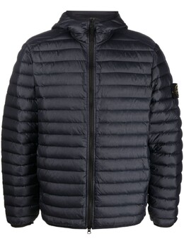 Stone Island: Синий пуховик  Compass
