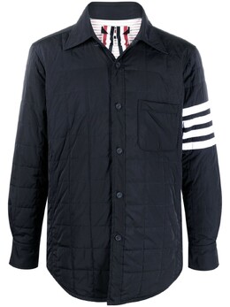 Thom Browne: Синий пуховик  4-Bar