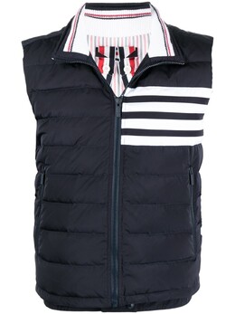 Thom Browne: Синий жилет  4-Bar