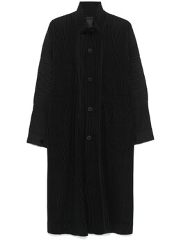 Homme Plissé Issey Miyake: Чёрное пальто 