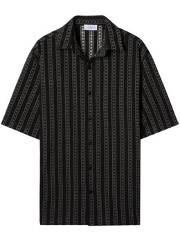 Off-White: Рубашка  Arrows в полоску