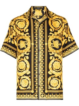 Versace: Шёлковая рубашка  Barocco