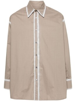 MM6 Maison Margiela: Коричневая рубашка 
