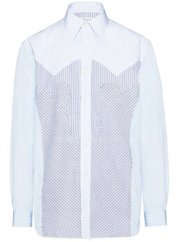 Maison Margiela: Рубашка с кокеткой 