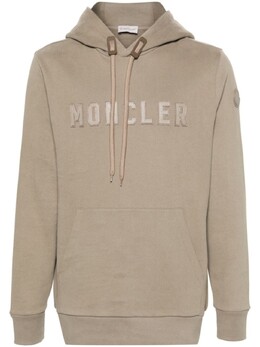 Moncler: Серая толстовка 