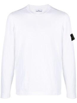 Stone Island: Белый свитер  Compass