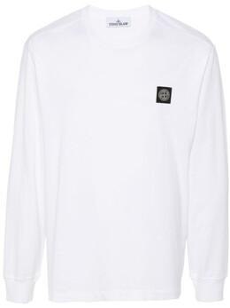 Stone Island: Белая футболка  Compass