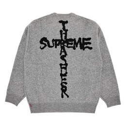 Supreme: Серый свитер  Thrasher