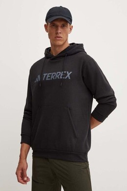 Adidas: Чёрная толстовка  Terrex