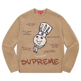 Supreme: Бежевый свитер 