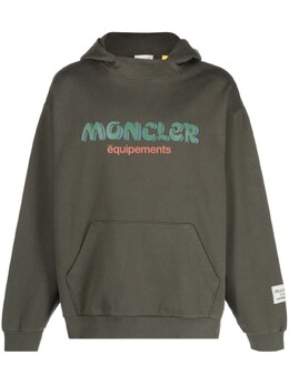 Moncler: Зелёная толстовка 