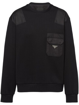 Prada: Чёрная толстовка 