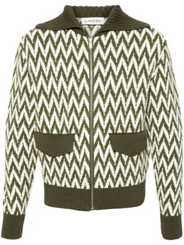 Lanvin: Зелёный кардиган  Curb