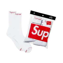 Supreme: Белые носки  Hanes