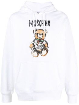 Moschino: Белая толстовка  Teddy Bear