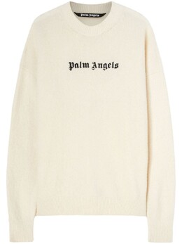 Palm Angels: Белый свитер 