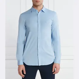 Armani Exchange: Синяя рубашка 