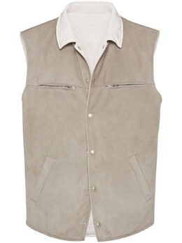 Brunello Cucinelli: Кожаный жилет 