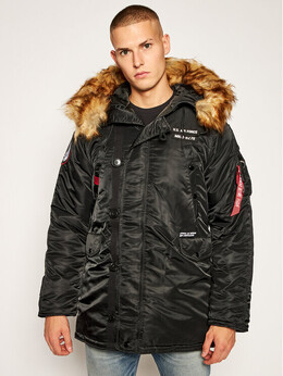 Alpha Industries: Чёрный пуховик 