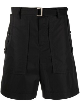 Sacai: Чёрные шорты 