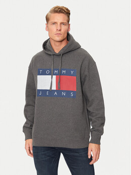 Tommy Jeans: Серая толстовка 