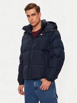 Tommy Jeans: Синий пуховик 