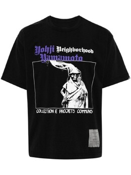 Yohji Yamamoto: Футболка с принтом 