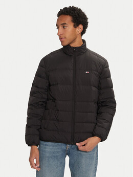 Tommy Jeans: Чёрный пуховик 
