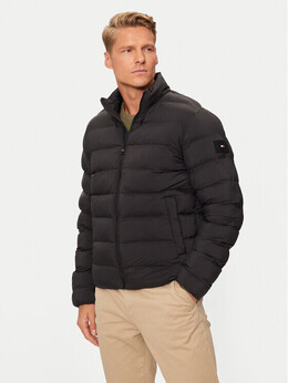 Tommy Hilfiger: Чёрный пуховик 