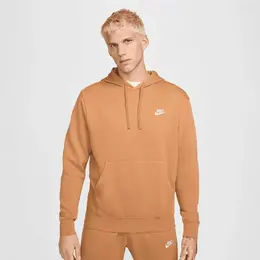Nike: Коричневая толстовка  Sportswear Club