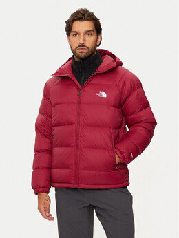 The North Face: Красный пуховик 