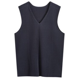 Homme Plissé Issey Miyake: Синий жилет 