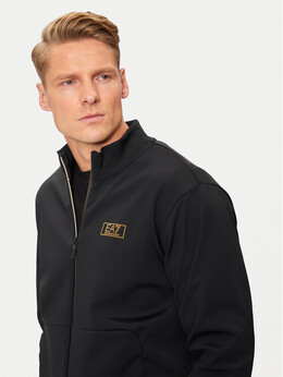 EA7 Emporio Armani: Чёрная толстовка 