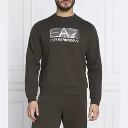 EA7: Толстовка цвета хаки 