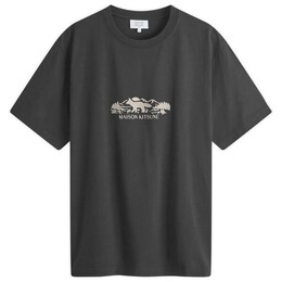 Maison Kitsuné: Чёрная футболка 