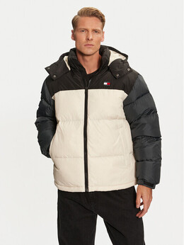 Tommy Jeans: Бежевый пуховик 