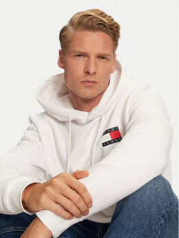 Tommy Jeans: Белая толстовка 