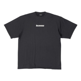 Balenciaga: Чёрная футболка 