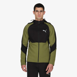 PUMA: Зелёная толстовка  Evostripe