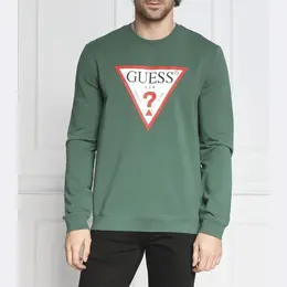 GUESS: Зелёная толстовка 