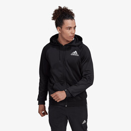 Adidas: Чёрная толстовка 