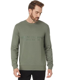 Armani Exchange: Зелёная толстовка 