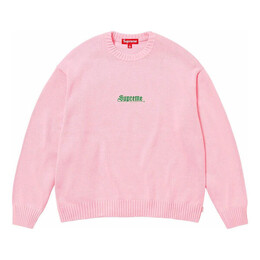Supreme: Розовый свитер  Old English
