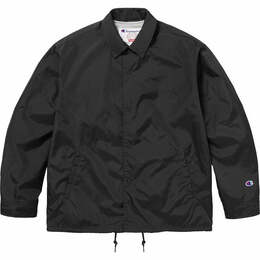 Supreme: Чёрная куртка  Champion